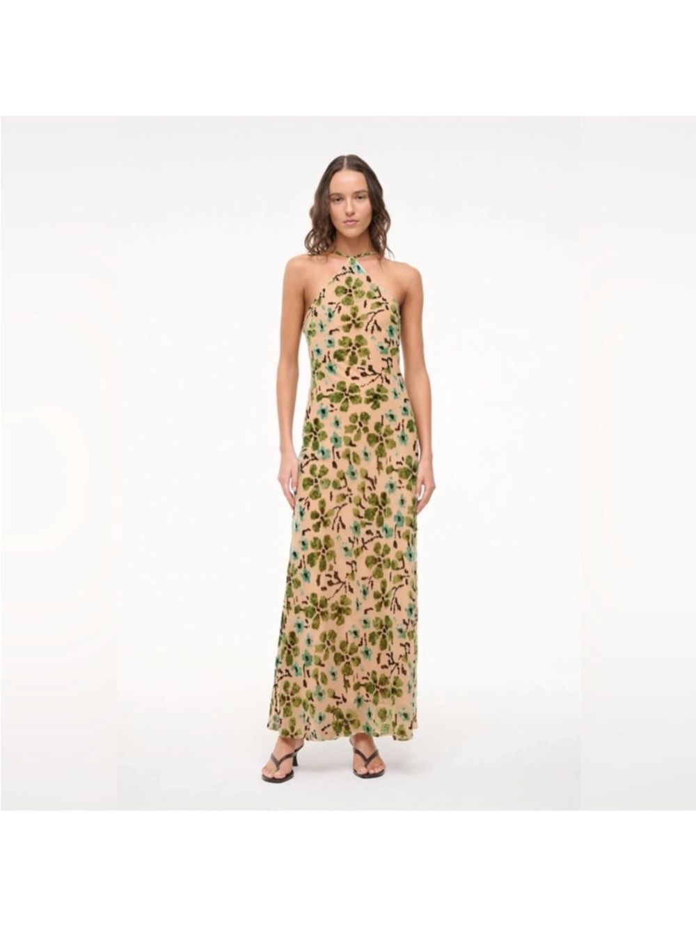 STAUD Cubism Moss Floral Tapestry Dress Size 6